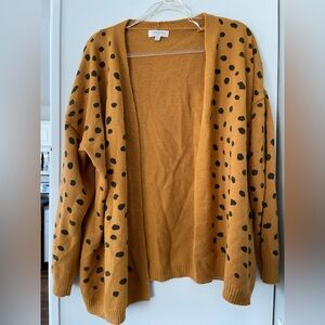 Mustard Polka Dot Cardigan